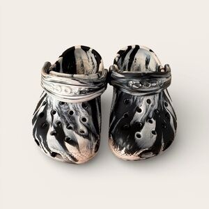 CROCS Kids Black and White Clogs
